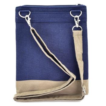 Preview: Handtasche Canvas Crossbag Anker blau
